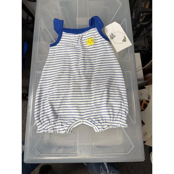 Carter's Girls Striped Snap-up Romper Newborn - Picture 2 of 7
